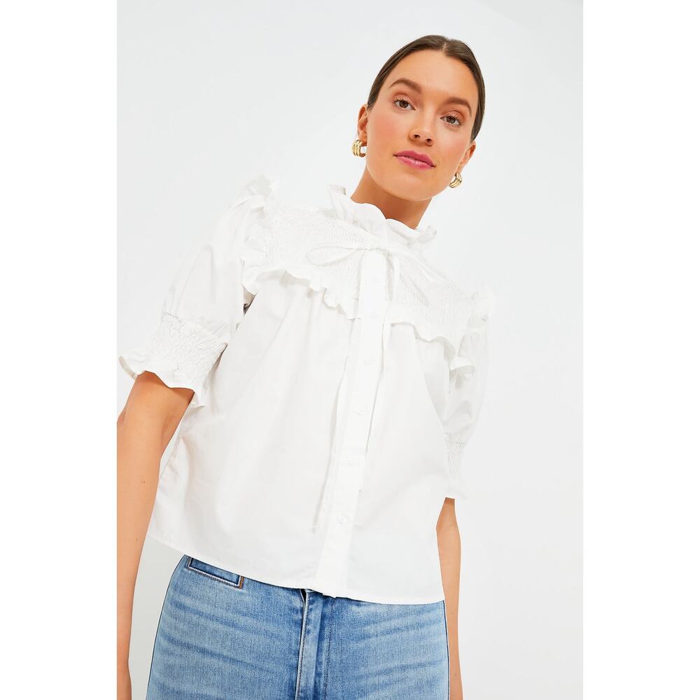 TUCKERNUCK THE SHIRT BY ROCHELLE BEHRENS
White Nicolette Shirt NWT Size Medium